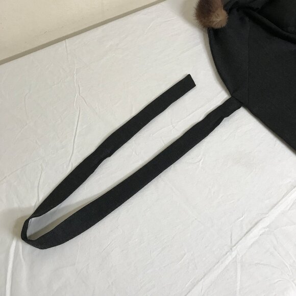 Max Mara Made in Italy Size 6 Designer Mink Collar Very Dark Gray Wrsp Jacket - Picture 14 of 16